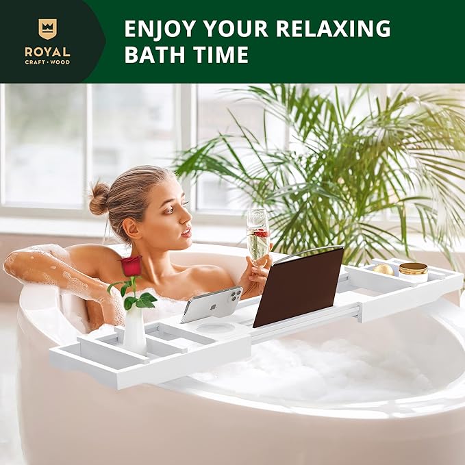 ROYAL CRAFT WOOD Premium Foldable Bathtub Tray - Image 7