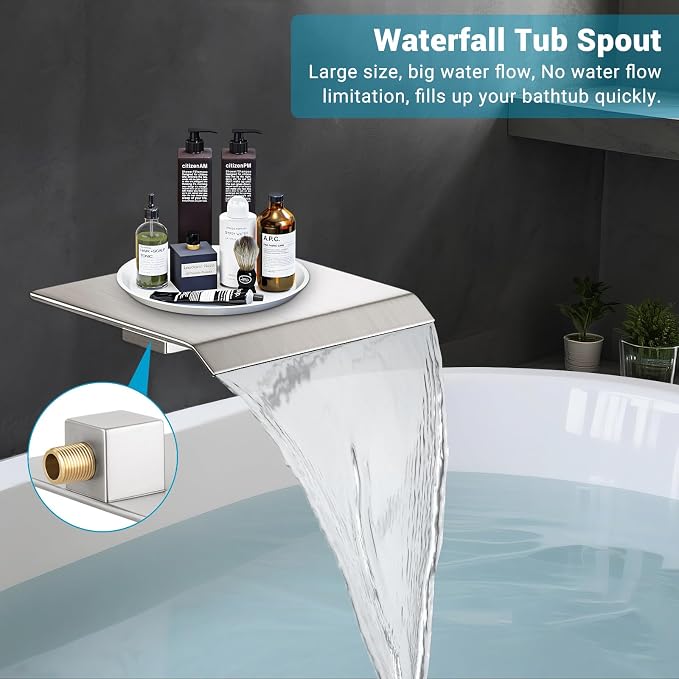 Rain Shower Faucet Set Wall Mounted Rainfall - Image 8