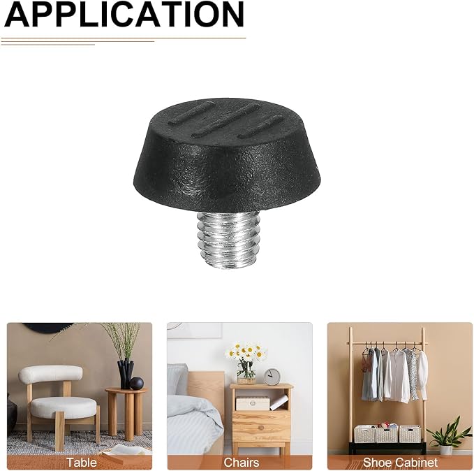 M8x10x22mm Screw on Furniture Glide Leveling Feet - Image 4