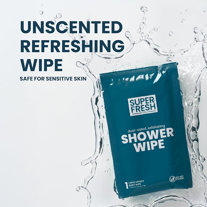 Super Fresh Shower Wipes Large Unscented Body Wipes - Image 8