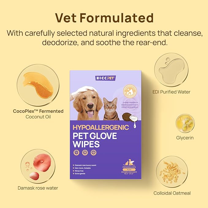HICC PET Cleaning Deodorizing Glove Wipes - Image 4