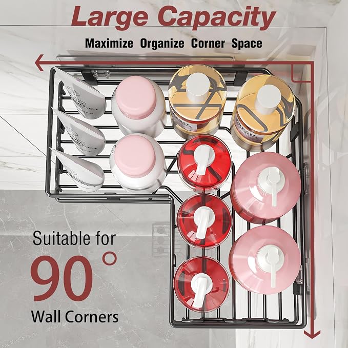 Shower Caddy Corner with Soap Holder, No Drilling Shower Shelves-Rustproof - Image 6