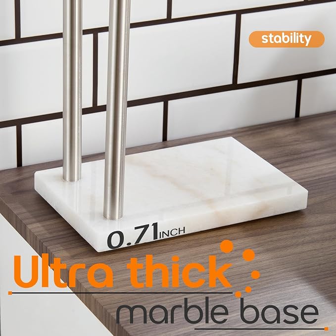 Free Standing Towel Rack Brushed Nickel 2-Tier Hand Towel Bars - Image 6