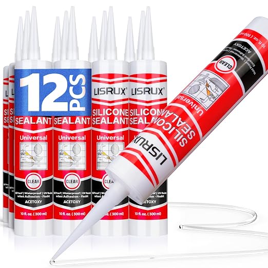 Clear Advanced Silicone Caulk & Sealant, 10Oz Cartridge, 100% Waterproof RTV by Unknown