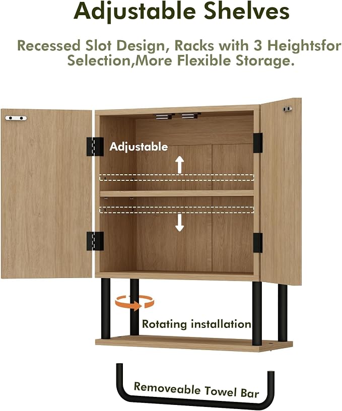 RUSTOWN Farmhouse Bathroom Wall Cabinet - Image 6