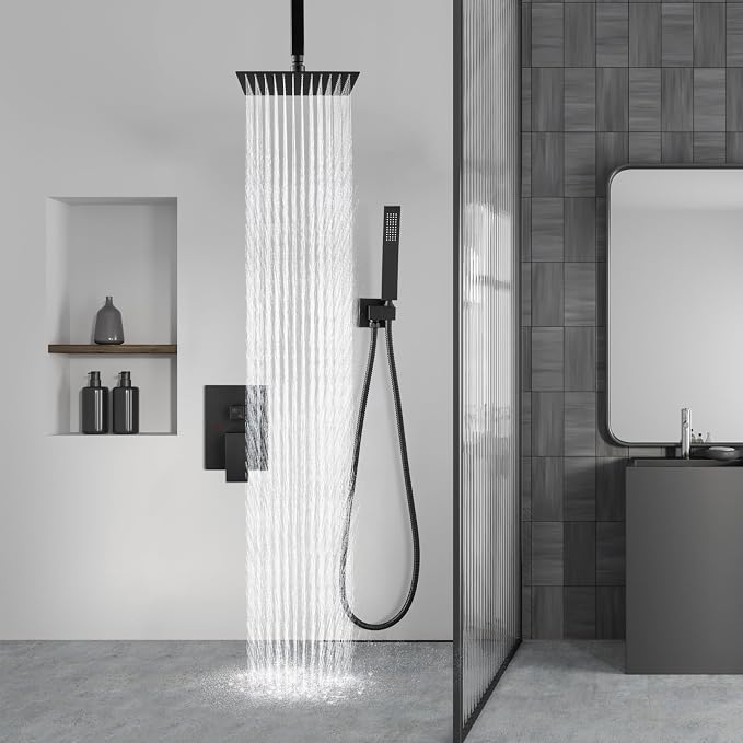 Aolemi Ceiling Mount Rain Shower Head & Handheld Spray - Image 8