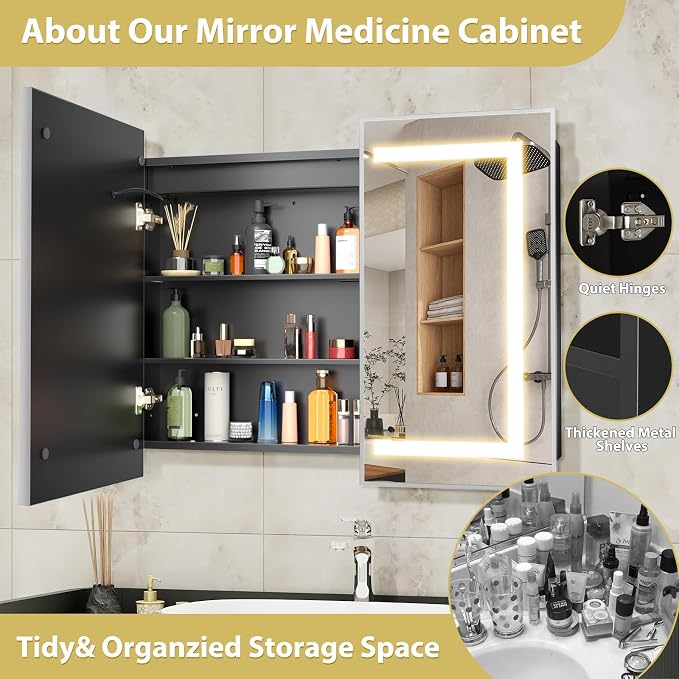 ROOMTEC Lighted Medicine Cabinet - Image 8