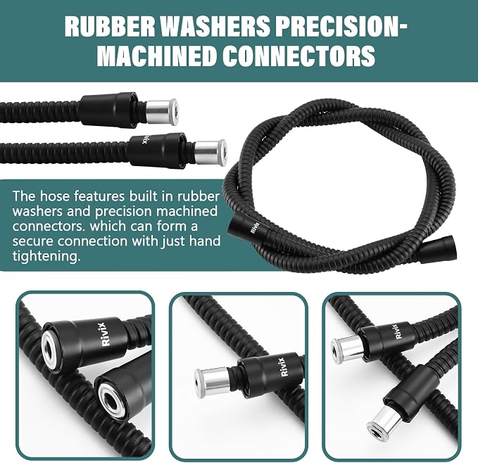 Shower Hose 59-Inch Extra Long Shower Hose-Replacement-PVC Encapsulated - Image 6