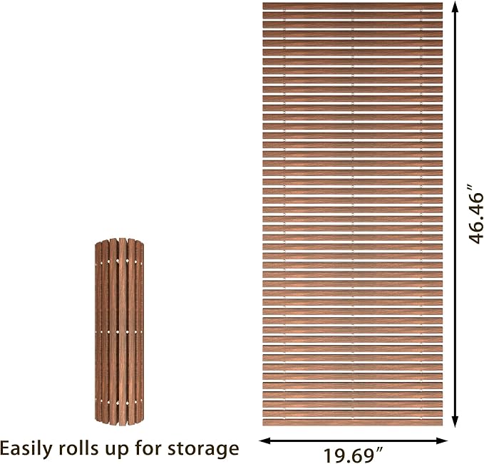 Teak String Shower Mat, Wood Non Slip Bath Mats - Image 2