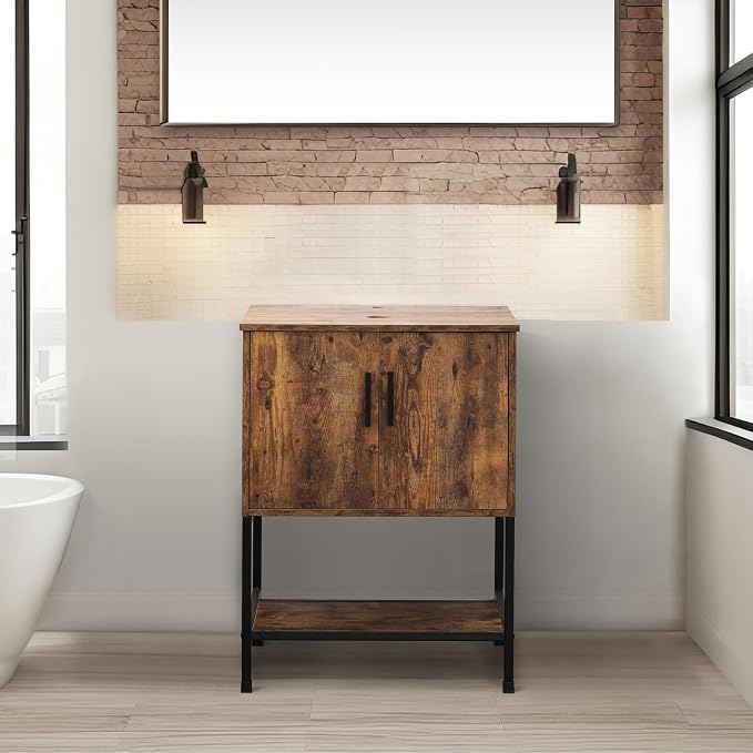 UEV Rustic Brown 24" Bathroom Vanity - Image 4