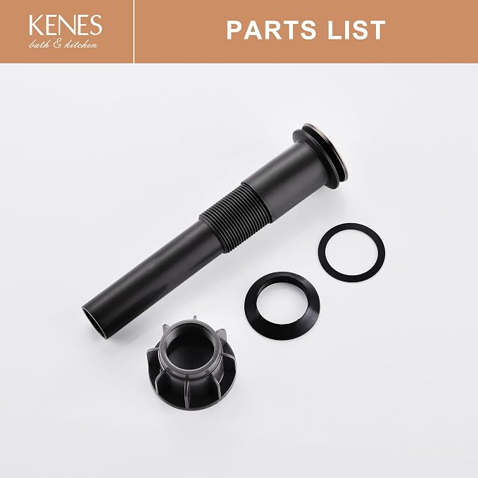 KENES Bathroom Vessel Sink Pop Up Drain Without Overflow Assembly, Lavatory - Image 9