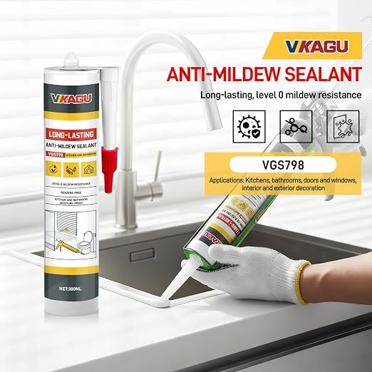 VGS 798 Professional Silicone Sealant Caulk 10.15 Oz Cartridge, 1 Pack - Image 2