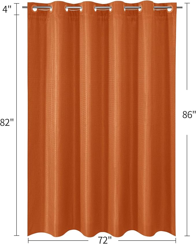 MitoVilla No Hooks Needed Extra Long Shower Curtain Liner Set - Image 7