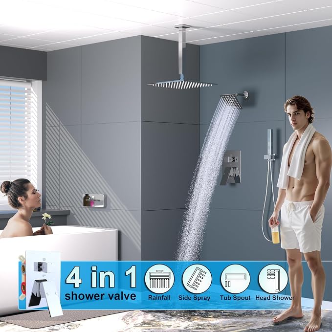 ENGA Shower System with Tub Spout, Bathtub Shower Faucet Combo Set - Image 2