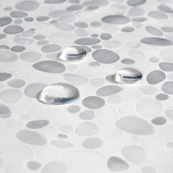 AooHome Pebble Pattern Shower Curtain Liner, Plastic EVA Shower Curtain - Image 6