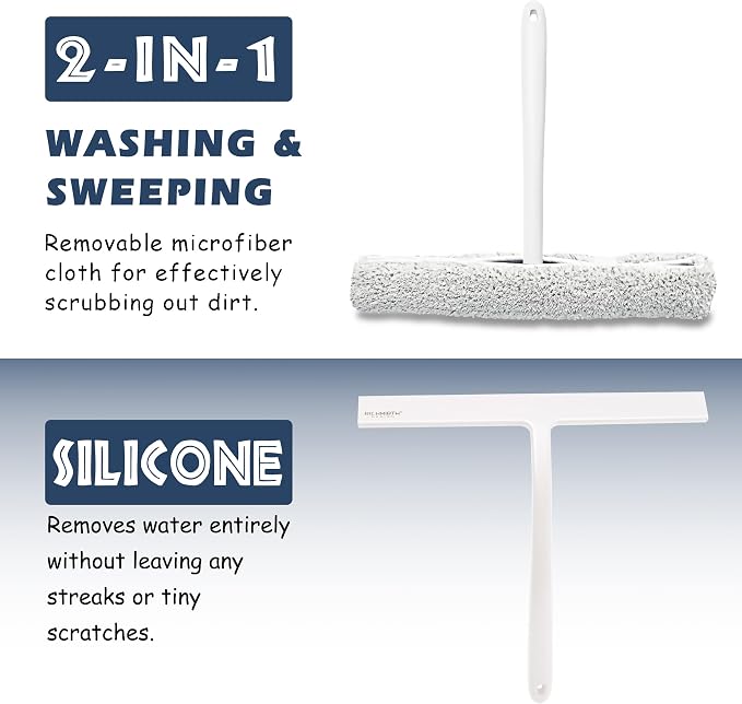 12 Inch Silicone Shower Squeegee - Image 3