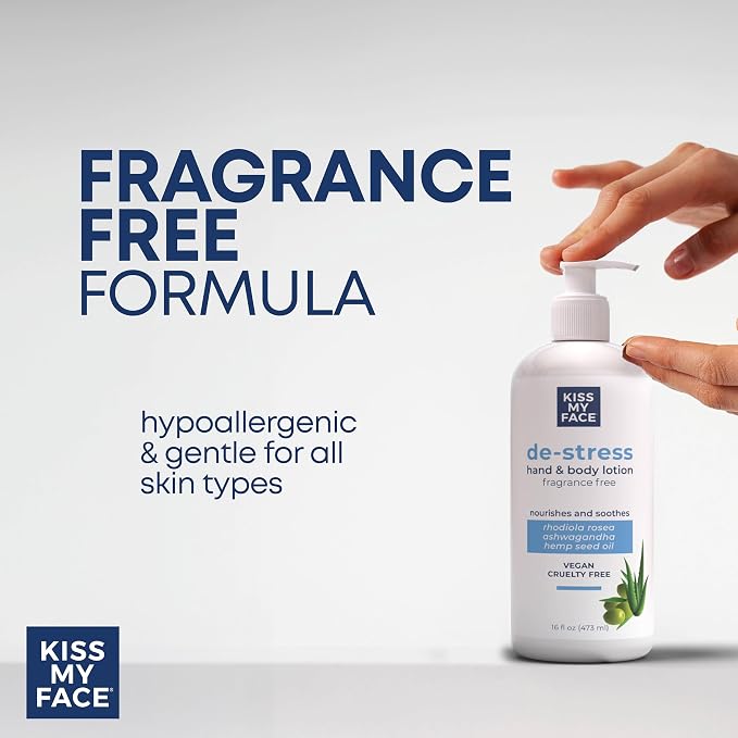 Kiss My Face De-Stress Hand & Body Lotion Fragrance Free - Image 3