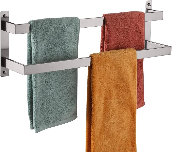 KOKOSIRI Bath Towel Bars Bathroom 2-Tiers Ladder Towel Rails 24-Inch Towel by KOKOSIRI
