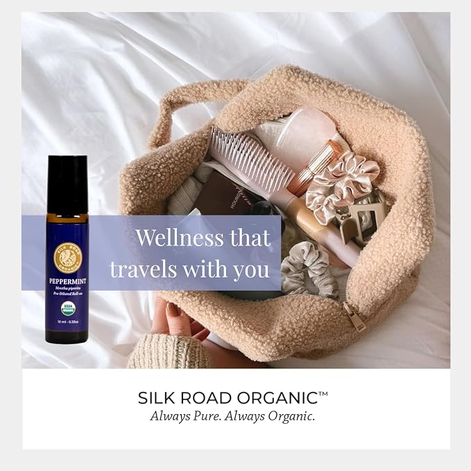 Silk Road Organic Peppermint Essential Oil Roll On, USDA Certified, - Image 6