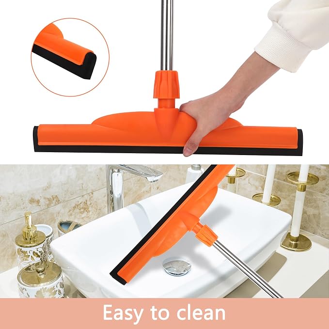 Multi-Purpose Floor Squeegee, Long-Handled EVA Scraper, Adjustable 68-inch - Image 5