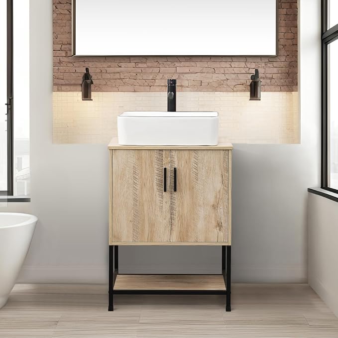 UEV Rustic Oak 24" Bathroom Vanity - Image 4