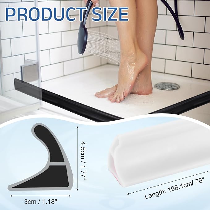 uxcell Shower Water Barrier, 1.18"W x 1.77"H - Image 2