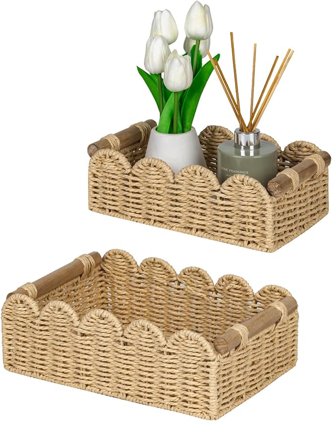 CubesLand Scalloped Edge Decor Baskets by CubesLand