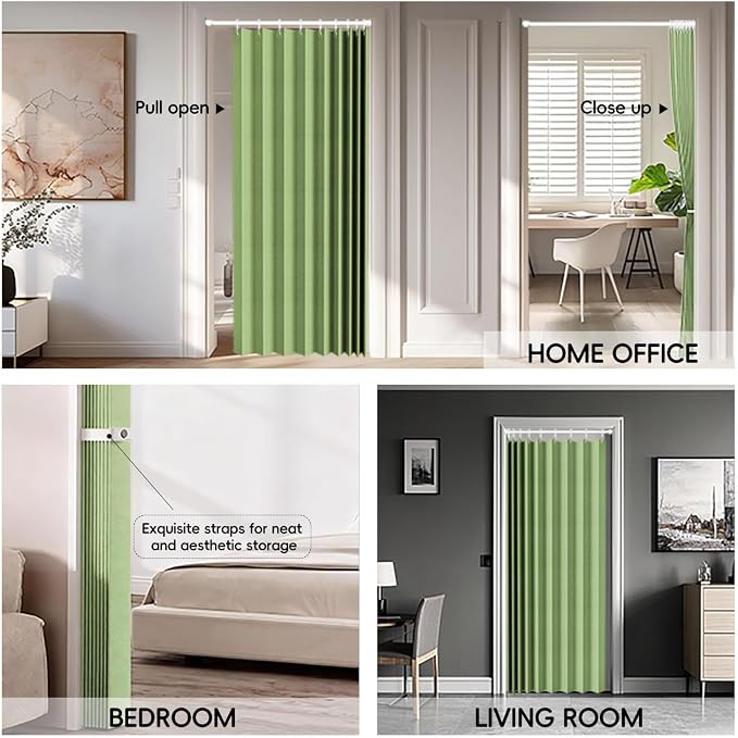 100% Blackout Fabric Folding Door Curtain - Image 8