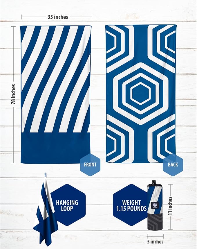 VENTURE 4TH Microfiber Beach Towel: Quick-Dry, Sandproof and Lightweight - Image 6