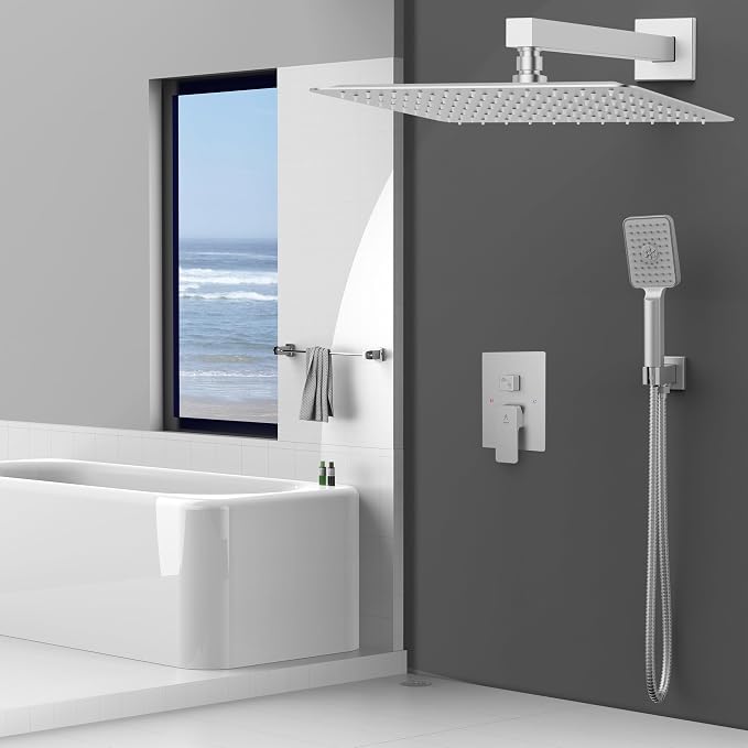 Shower System Modern Rain Brass Faucet Set - Image 2