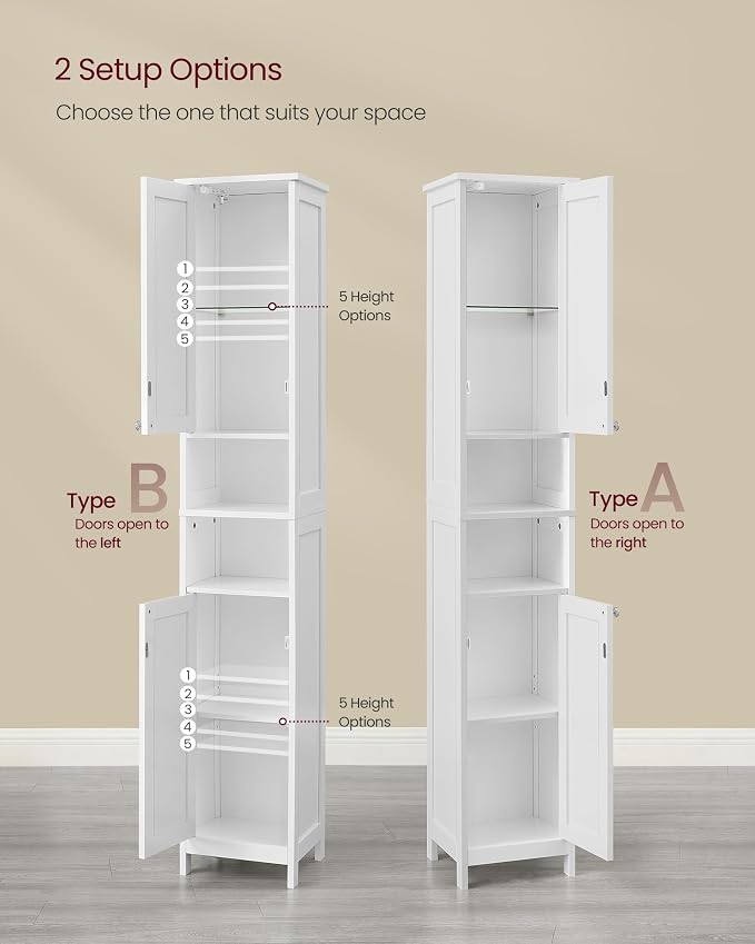 VASAGLE Tall Storage Cabinet - Image 6