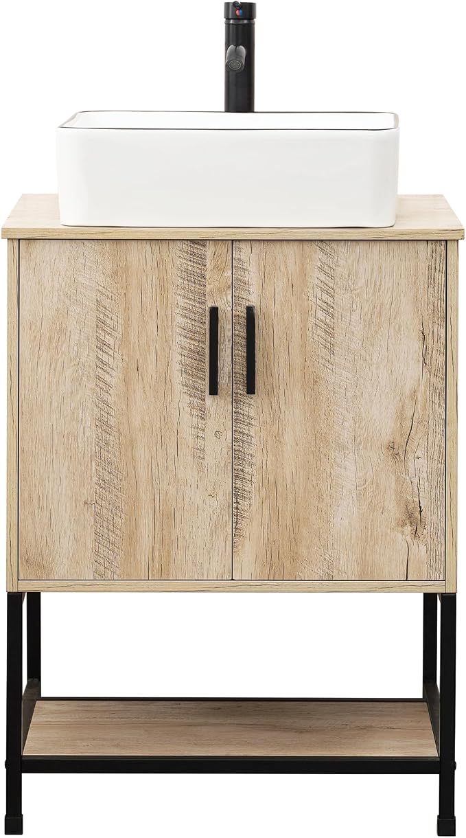 UEV Rustic Oak 24" Bathroom Vanity - Image 9