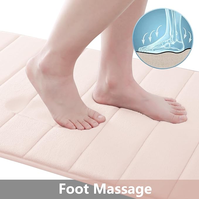 Buganda Memory Foam Bath Mat, Ultra Soft and Non-Slip Bathroom Rugs, Water - Image 2