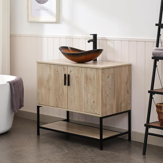 UEV Rustic Oak 36" Bathroom Vanity - Image 5