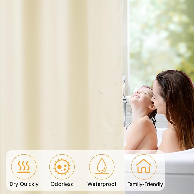Waterproof Fabric Shower Curtain Liner - Image 6