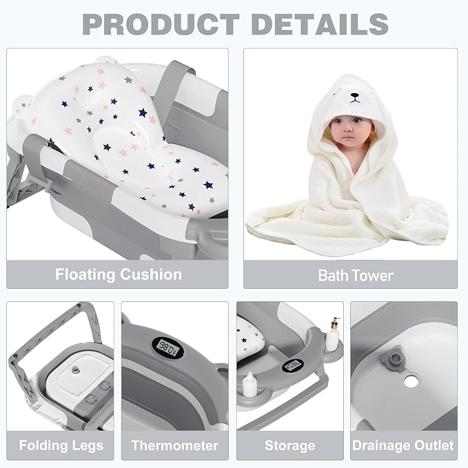 MoreFeel Collapsible Baby Bathtub - Image 4