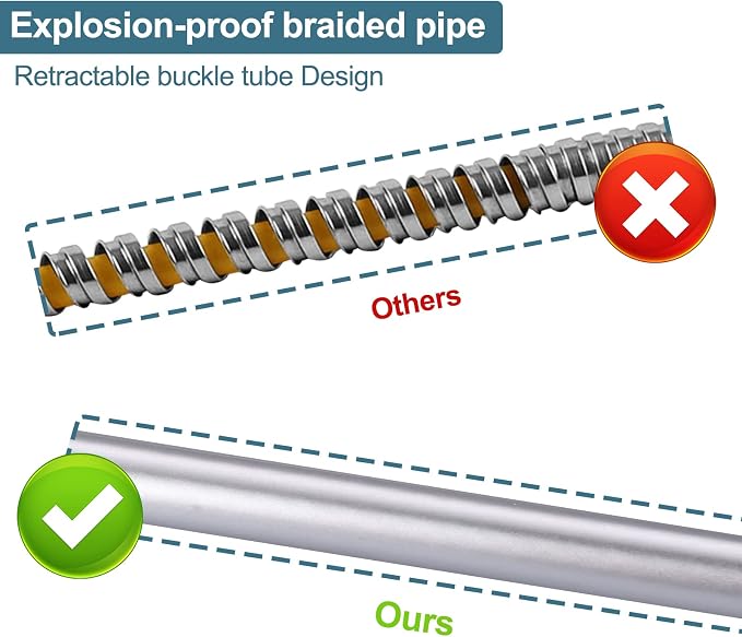 Aleasha 140 Inches Extra Long Shower Head Hose Extension - Image 3