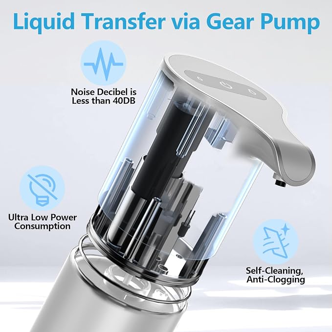 YIKHOM Automatic Liquid Soap Dispenser, 15.37 oz Touchless Dish Dispenser - Image 4