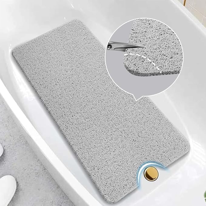 Asvin Soft Textured Bath, Tub Mat, 47x16 Inch, Phthalate Free, Non Slip Comfort - Image 6