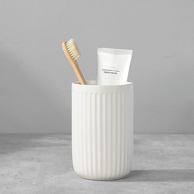 White Toothbrush Holders for Bathrooms by BSDISP