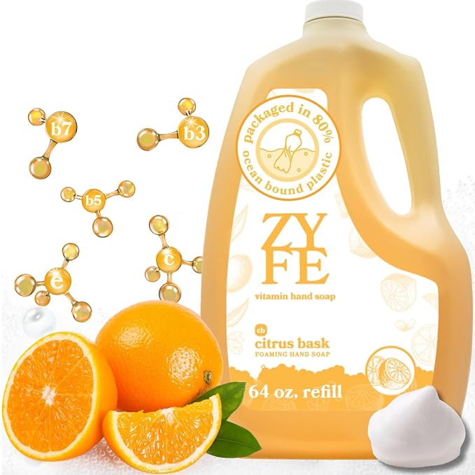 Foaming Hand Soap Refills, Half Gallon Hand Soap Foam Refill by ZYFE-VitaminHandSoap
