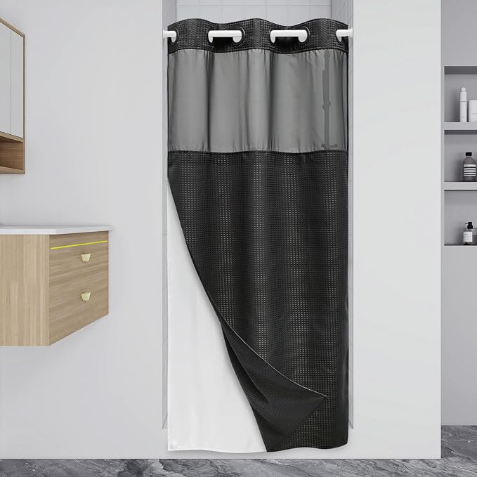 Stall No Hook Shower Curtain by EUTXL