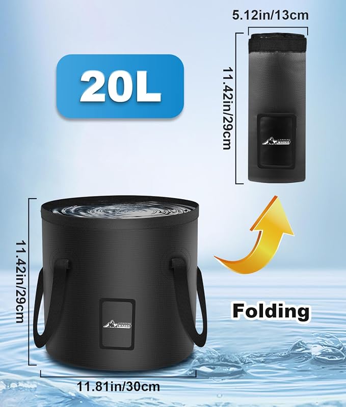 WADEO Portable Camping Shower, 6000mAh Rechargeable Shower Pump, Filtered - Image 4