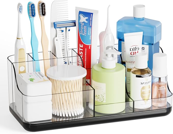 Yieach Mens Bathroom Organizer and Storage, Large 7 Slot Vanity Bathroom by Yieach