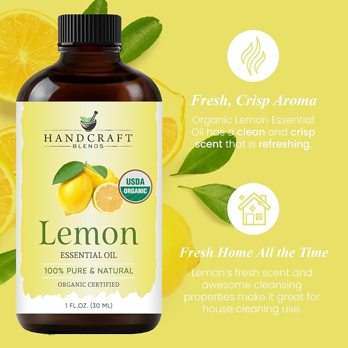 Handcraft Blends Organic Lemon Essential Oil – 1 Fl Oz – 100% Pure and Natural - Image 4