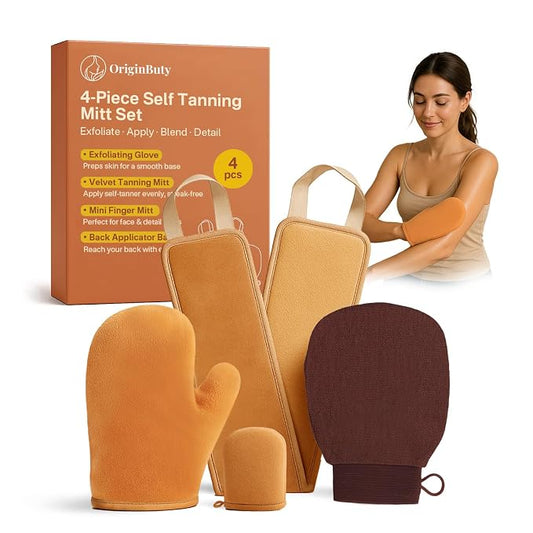4 in 1 Self Tanning Mitts Self Tanner Mitt Applicator Kit, Self Tanning Mitt by Originbuty