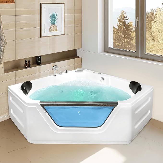 Corner Tub 2 Person Acrylic Whirlpool Bathtub, Spa Bath tub by LUTHBAXEWhereLuxuryMeetsFunction