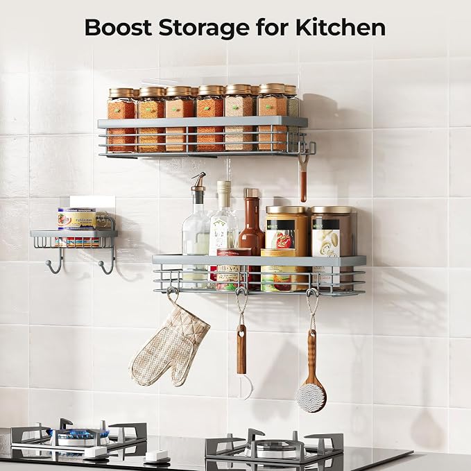 Orimade Adhesive Shower Caddy Soap Dish Holder Shelf - Image 6