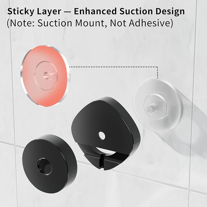 KEGII Suction Cup Shower Caddy, 2 Pack Shower Suction Shelf - Image 4