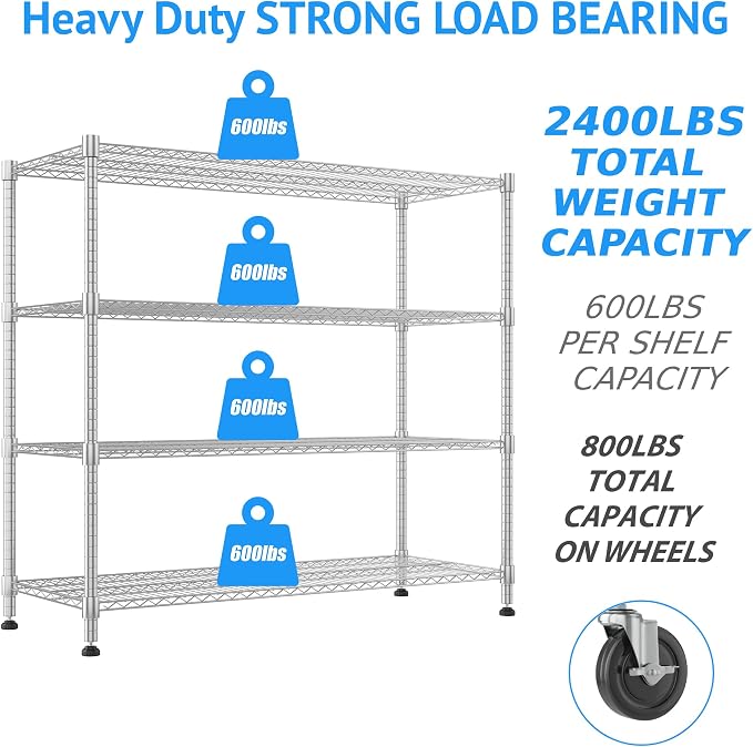 Homdox Heavy Duty Metal Shelves - Image 4